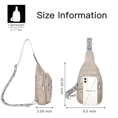 Image of Telena Sling Bag for Women Crossbody Bags Purse for Women Vegan Leather Fanny Pack with Adjustable Strap