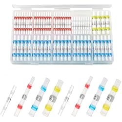 Chanzon 158pcs Heat Shrink Solder Seal Wire Butt Connectors 4 Gauges | 2-10 ,16-14, 22-18, 26-24 AWG | UL Recognized | Marine Grade Waterproof Stick Tube Kit | Motorcycle, Automotive Solderstick