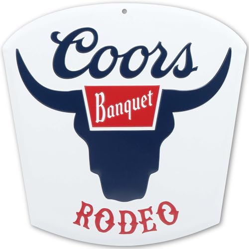 Molson Coors Banquet Rodeo Embossed Metal Wall Decor