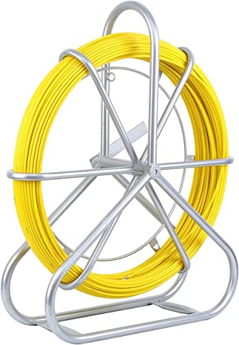 Iglobalbuy 6 mm x 130 m starrer Draht zum Einfädeln / Ziehen von Glasfaserkabel Rodder Fiberglass zum Ziehen des Spitzdrahts Cover