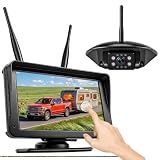 Wireless Backup Camera 7 Inch Touch Screen Recording Clear Night Vision HD 1080P Easy Setup Suitable...