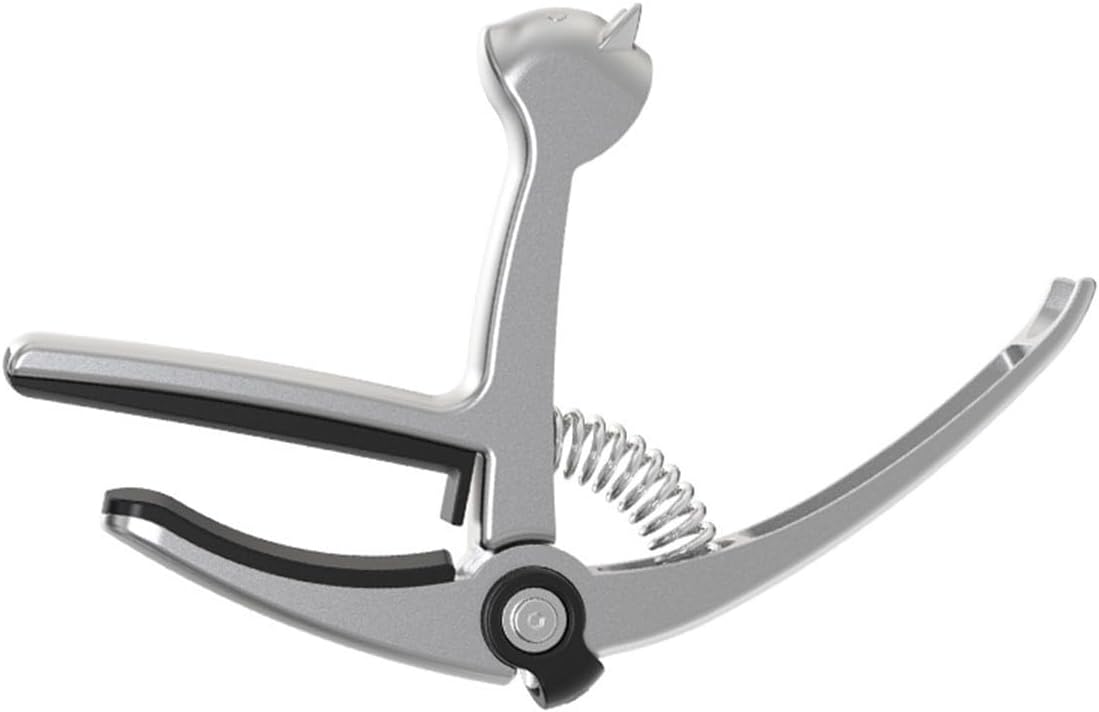 5 in 1 Guitar with String Cutter, Pin Remover and Pick Holder for Acoustic Folk Classical Guitars Mandolins Banjos Silvery Metal Tool