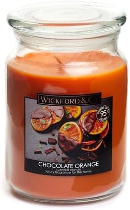 Luxury Orange & Chocolate Scented Candle, premium Soy Wax Jar, Strong Fragrance, Long Lasting Burn, Aromatherapy Candle for Stress Relief, Relaxation, Home Décor, Home Ambience