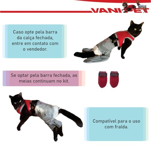 Roupa Protetora Pet Para Gato Que Se Arrasta e Paraplégico - Pernas Traseiras Membros Posteriores (3