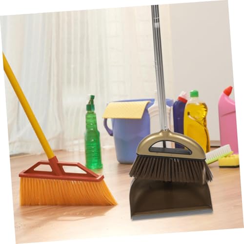 Beaupretty Besen Kehrschaufel Set mit Langem Stiel Langlebiger Besen und Schaber mit Aufhängeöse Flache Kehrschaufel für Einfache Bodenreinigung Stabiles Haushalts reinigungsset – Bild 8