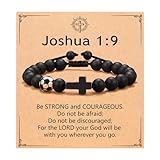 UNGENT THEM Soccer Easter Basket Stuffers Gifts for 8 12 14 Soccer Accessories Stuff Cross Bracelet Christmas Gifts for Teenage Teens