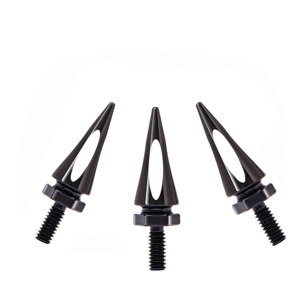 Windshield Fairing Bolt Kit For Harley-Davidson – 3 Black Cap & Stainless Bolts