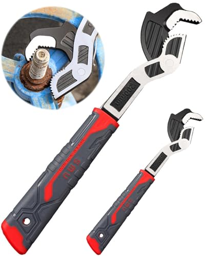 Adjustable Multi-function Self-locking Pipe Wrench Tool, Industrial Grade Heavy Duty Universal Soft Grip Plumbing Pipe Wrench, 6