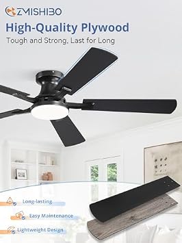 ZMISHIBO 52 inch ceiling fan