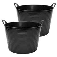 Garronda Allzweckkorb 4-Pack Flexibler Kunststoffkübel für Garten, Bau