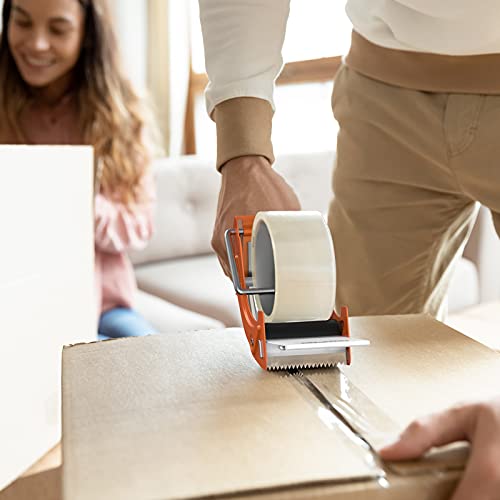 PROSUN Packetband Handabroller mit Bremse Metallgehäuse Schnell Reload Klebebandabroller, Paketklebeband Paketbandabroller Packband Paketband Papierklebeband Abroller Handabroller 75 mm