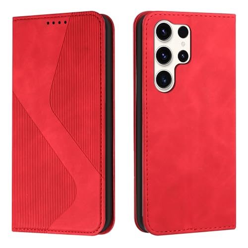 Étui Samsung S24 Ultra rouge protégeant l'écran des chutes et rayures