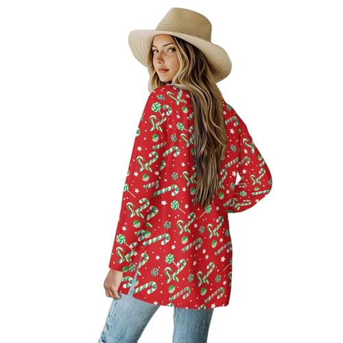 Image of Biyejit Women's Long Sleeve Open Front Cardigan Casual Loose Lightweight Cardigans with Pockets Drape Cardigan