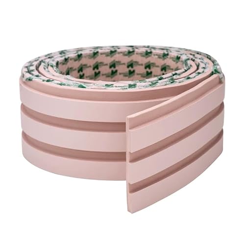 Painel Ripado Laminado Play em EVA Meu Rodapé Autocolante 10cm Rosa - Rolo Com 2,5 Metros