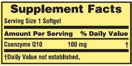 Spring Valley Co Q-10 100mg Heart Health Supplement, 120 Softgels