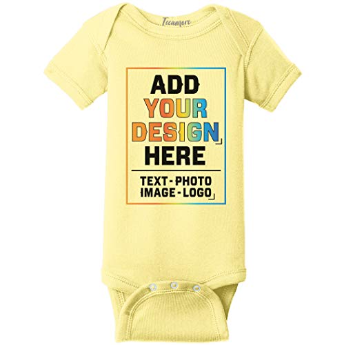 TEEAMORE Custom Bodysuits for Baby Personalized Bodysuit Design Your Own Add Your Text Image Banana