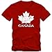 Canadá #1 Camiseta | para Hombre | T-Shirt | Ice Hockey | Can | Hoja De Arce | Vintage | Algodón | Manga Corta | XS-5XL, Couleur:Rot (Red) 01;Taille:Medium