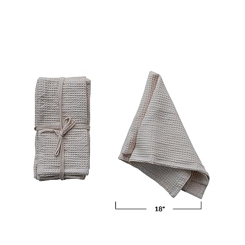 Servilletas cuadradas de lino y algodón 18 pulgadas, pack de 4 miniatura 5