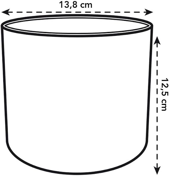 elho B.for Soft Round 14 - Flower Pot for Indoor Use - 100% Recycled Plastic - Diameter 13.8 x H 12.5 cm - Beige/Golden Sand