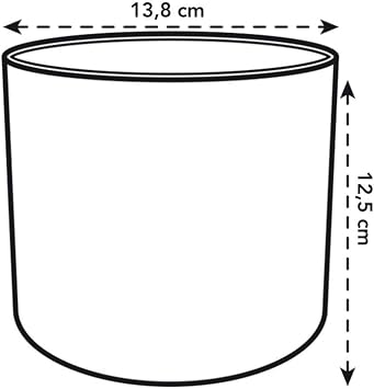 elho B.for Soft Round 14 - Flower Pot for Indoor Use - 100% Recycled Plastic - Diameter 13.8 x H 12.5 cm - Beige/Golden Sand