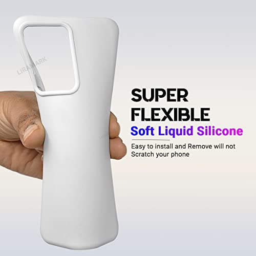 Image of LIRAMARK Liquid Silicone Soft Back Cover Case for OnePlus Nord 2T 5G / 1+Nord 2T 5G (White)