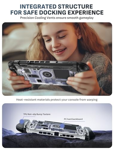 Image of mumba Dockable Case for Nintendo Switch 2 2025, [Blade Series] TPU Grip Protective Cover Accessories Compatible with Switch 2 7.9 Inch and Quick-Release Joy-Con Design
