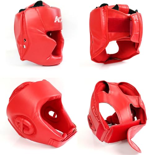 Protector de boxeo para niños, de piel sintética, protector de casco para artes marciales, karate, taekwondo, protección completa de la cara - imagen 7