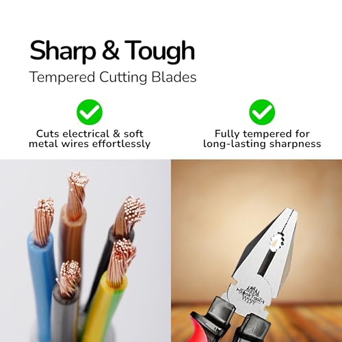 Image of 5-in-1 Hand Tool Kit - Combination Plier, Wire Stripper, Nose Plier, Line Tester & 2-in-1 Screwdriver Set for Electricians & Home Use (Multicolor)