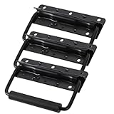 FRCOLOR 3Pcs Spring Loaded Drop Handles 125Mm Heavy Duty Metal Tool Case Handles for Industrial Cabinets and Storage Boxes