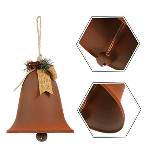 Hoement 2Pcs Metal Horn Bell Ring Ornament Homemade Ornaments Vintage Decor Christmas Party Favors Gifts Small Bells Dog Door Bell Christmas Decor Hanging Pendants Christmas Ornament Chic #TOP6