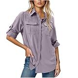 PODOLIXIA Chemise à manches longues pour femme - Vêtement safari...