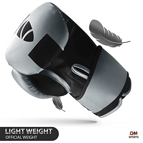 Dxm Sports Boxing Gloves For Men & Women, Boxing Training Gloves Ideal For Heavy Punching Bag Workout Kickboxing, Muay Thai, Mma Silver & Black, 16 Oz #TOP4