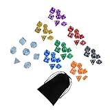 LIXSAZSE Acryl Mehrfachwürfel Set für Rollenspiele, mehrseitige Würfel, Spielzeug aus robustem, gewichtetem Acryl mit unwiderstehlichem Griffgefühl, Brettspielzubehör