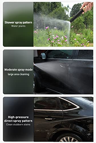 Fusenliang Garden Hose Nozzle Sprayer, Metal High Pressure Leak-Proof Water Hose Nozzle With 3 Adjustable Spray Patterns, For Car&Pet Washing, Garden Watering #TOP4