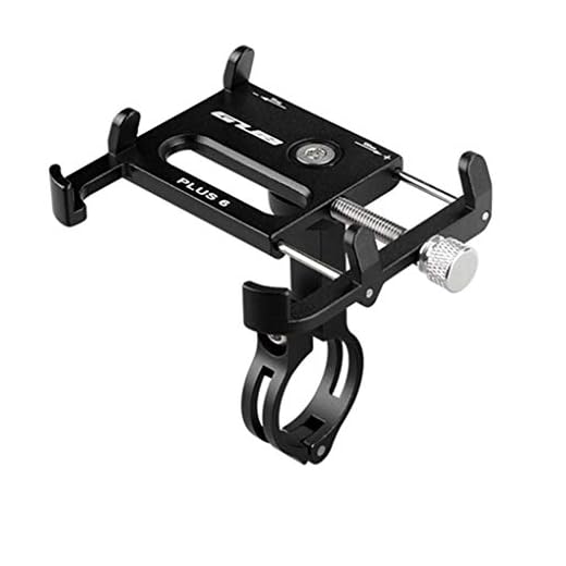 GUB Fahrrad-Handyhalterung – Aluminium-Fahrrad-Handyhalterung, universal, Verstellbarer Lenker-Handyhalter für iPhone X 5 6 7 8 Plus Samsung LG, hält Handys bis zu 8,9 cm Breite (schwarz P6)