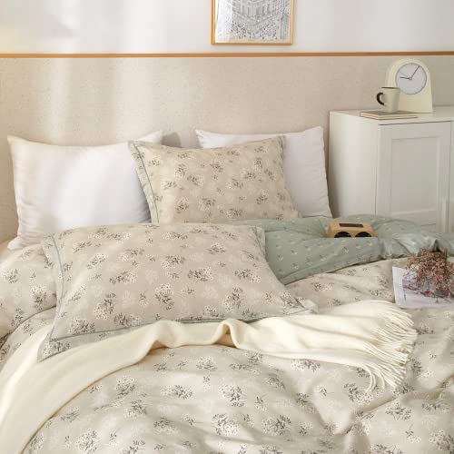 Dreamingo Cottagecore Floral Duvet Cover Twin Farmhouse Floral Bedding Set 100% Cotton Soft Lightweight Boho Comforter Sets Vintage Room Decor Twin Girls Floral Comforter Cover With Zipper Closure #TOP2