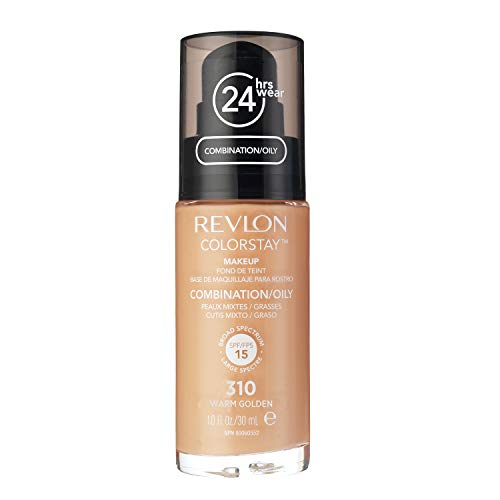 Image of REVLON Matte Colorstay Combination /Oily Skin, Spf 15 Liquid Full Coverage Foundation For All Skin Type - Warm Golden, 30Ml