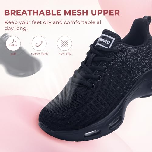 Image of Womens Slip On Tennis Sneakers Walking Running Shoes Easy to Wear
