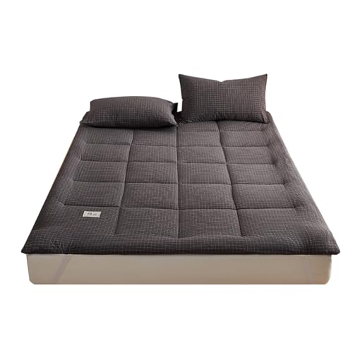 Vzalkv Cómodo colchón Plegable de litera de algodón con transpirabilidad Absorbente de Humedad, Acolchado Fino para un Acolchado Uniforme(Black,120cm)