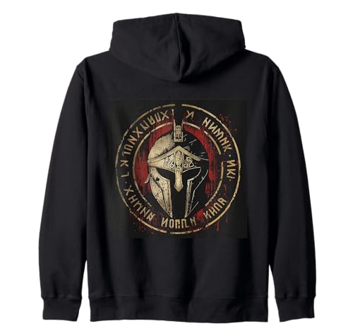 Sparta Spartan Fighter Helmet Leonidas Spartan Men's Zip Hoodie