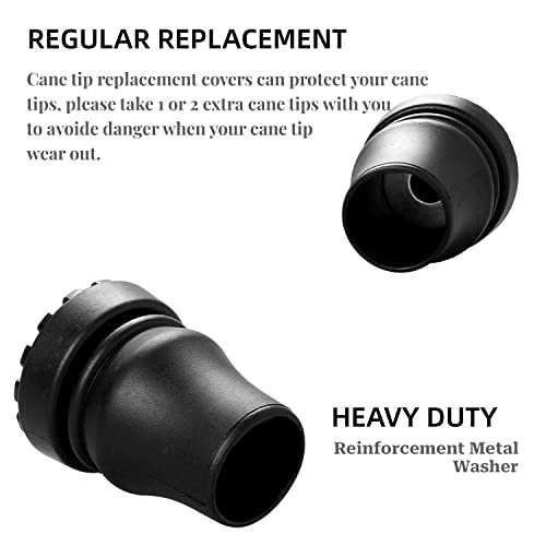 4Pcs Cane Tips 3/4 Inch Heavy Duty Rubber Cane Tips, Anti Slip Tpr Replacement Rubber Tips For Canes, Walking Sticks, Hiking Stick, Seniors Crutches #TOP2