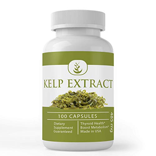 Kelp Extract (100 Capsules, 485 mg Serving) Superfood, Energy Booster, Lower Stress, Weight
