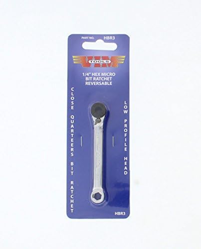 VIM Tools HBR3 Double Ended 1/4" Hex Bit Ratchet