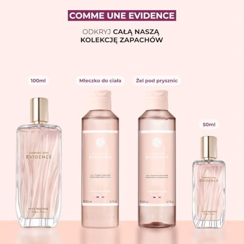 Yves Rocher Comme une Évidence – woda perfumowana dla kobiet – róża damasceńska, bergamotka i paczula – ponadczasowy szyprowo-kwiatowy zapach – alkohol roślinny – 81% składników naturalnych – 50 ml