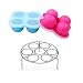 Silicone Egg Bites Molds for Instant Pot Accessories 3 Qt by ULEE - Fits Instant Pot 3/5/6/8 Qt Pressure Cooker, Stainless Steel Egg Steamer Rack Included