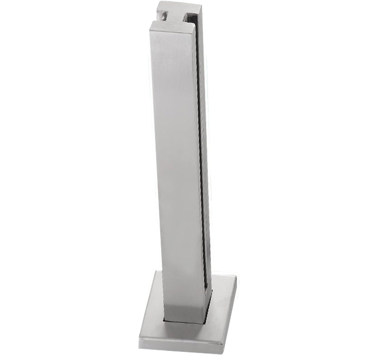 Poste de metal plateado de 100 cm para delimitación de terrazas y jardines domésticos