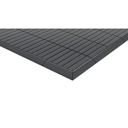 AURA 12"x12" Deck and Balcony Tiles, Interlocking, Pack of 6 Tiles