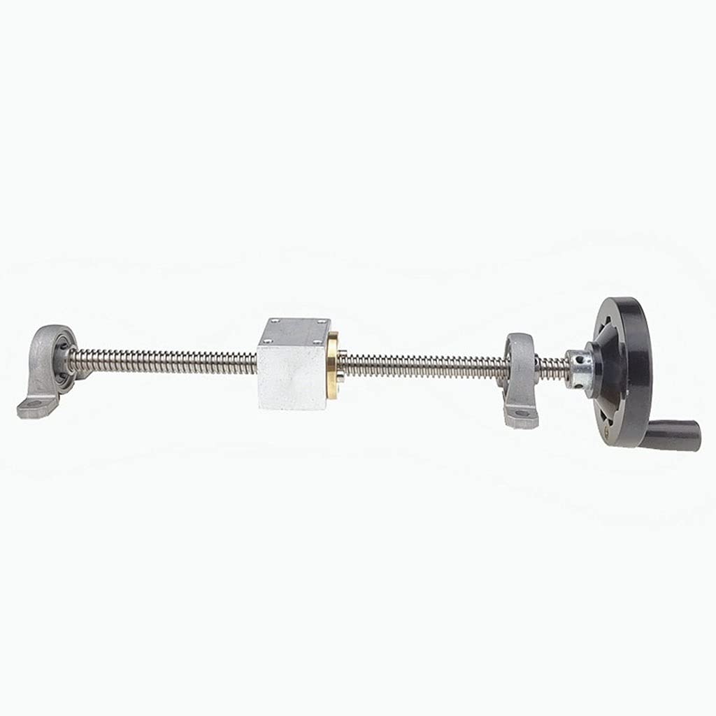 Vite di comando industriale Barra filettata in acciaio inossidabile T12 con set di volantini, tavolo scorrevole lineare da 550 mm a 1200 mm di lunghezza for stampante 3D(Horizontal Bracket,550MM)