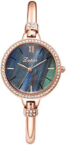 NJGRAE Women Quartz Wrist Watches Lady Girls Dress Stainless Women Fashion Steel Wrist Jewelry Casual Watch Crystal Clock Women's Watch (Gold, One Size)