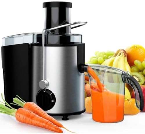 Slow Masticating Juicer with 65mm Wide Hopper for Whole Fruits & Vegetables, Efficient Juice Extractor, Easy Clean, BPA-Free, Ideal for Healthy Living